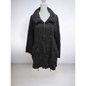 Nicole Sabbattini Full Zip Wool Blend Coat Women's Size L